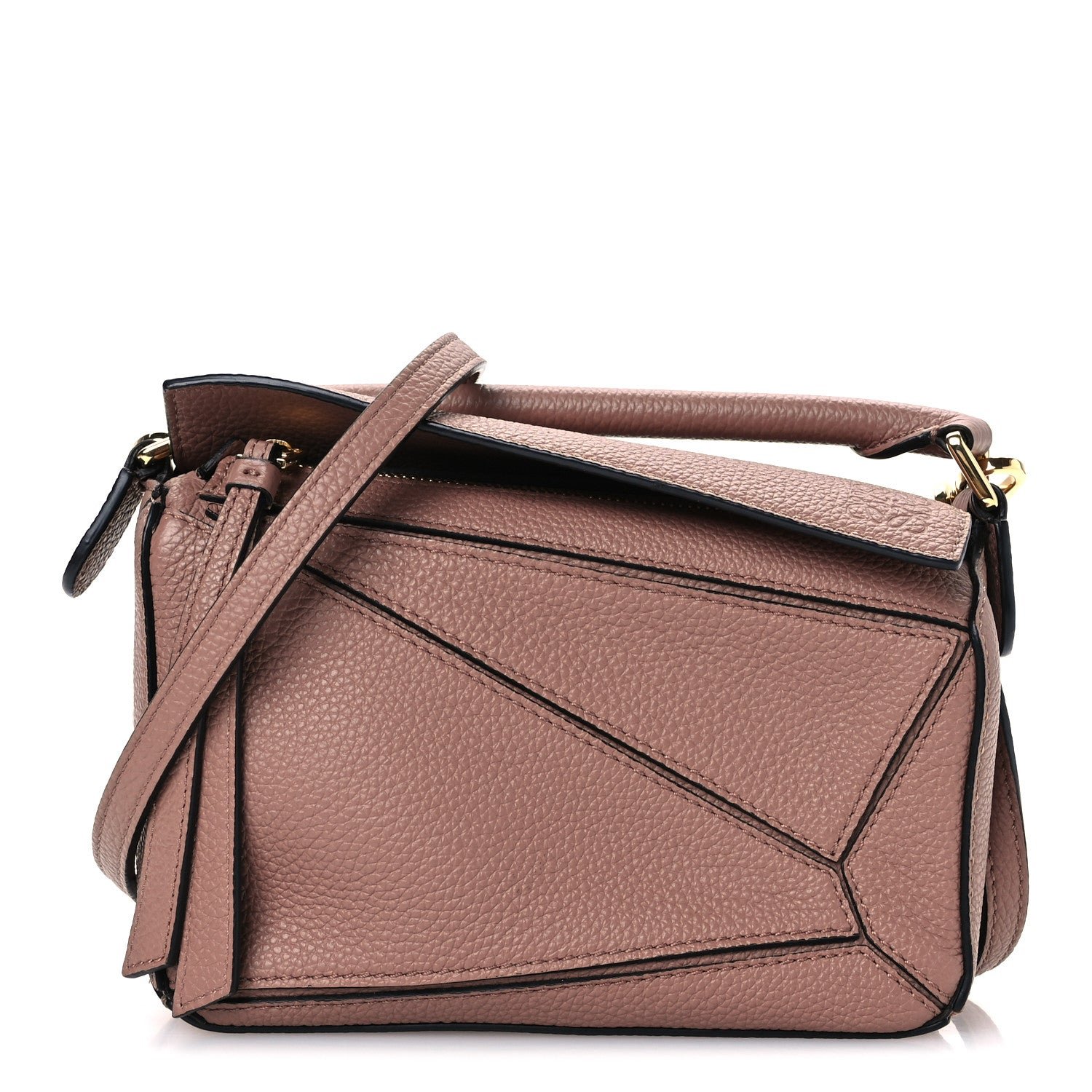 Loewe Loewe Grained Calfskin Mini Puzzle Bag Dark Blush