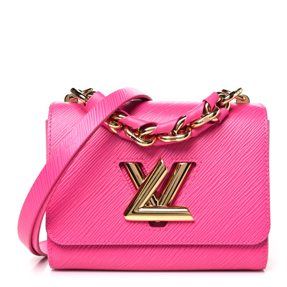 Louis Vuitton Epi Twist Braided Chain Shoulder Bag PM Rose Miami Pink