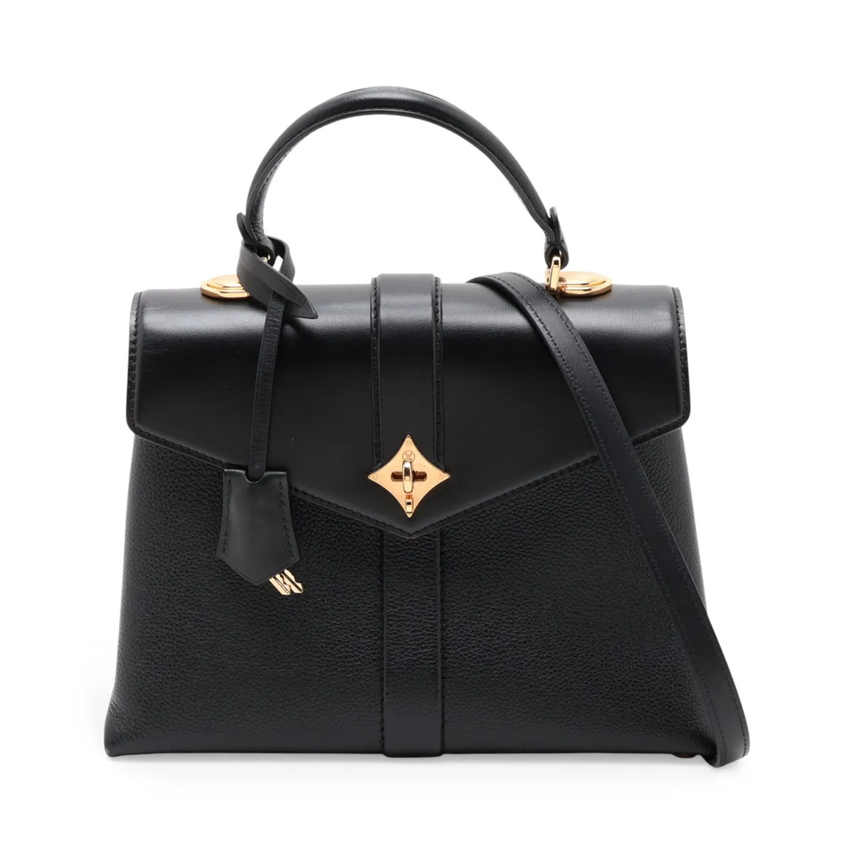 Louis Vuitton LV logo x leather Rose De Van PM M53821 Black There was an RFID re