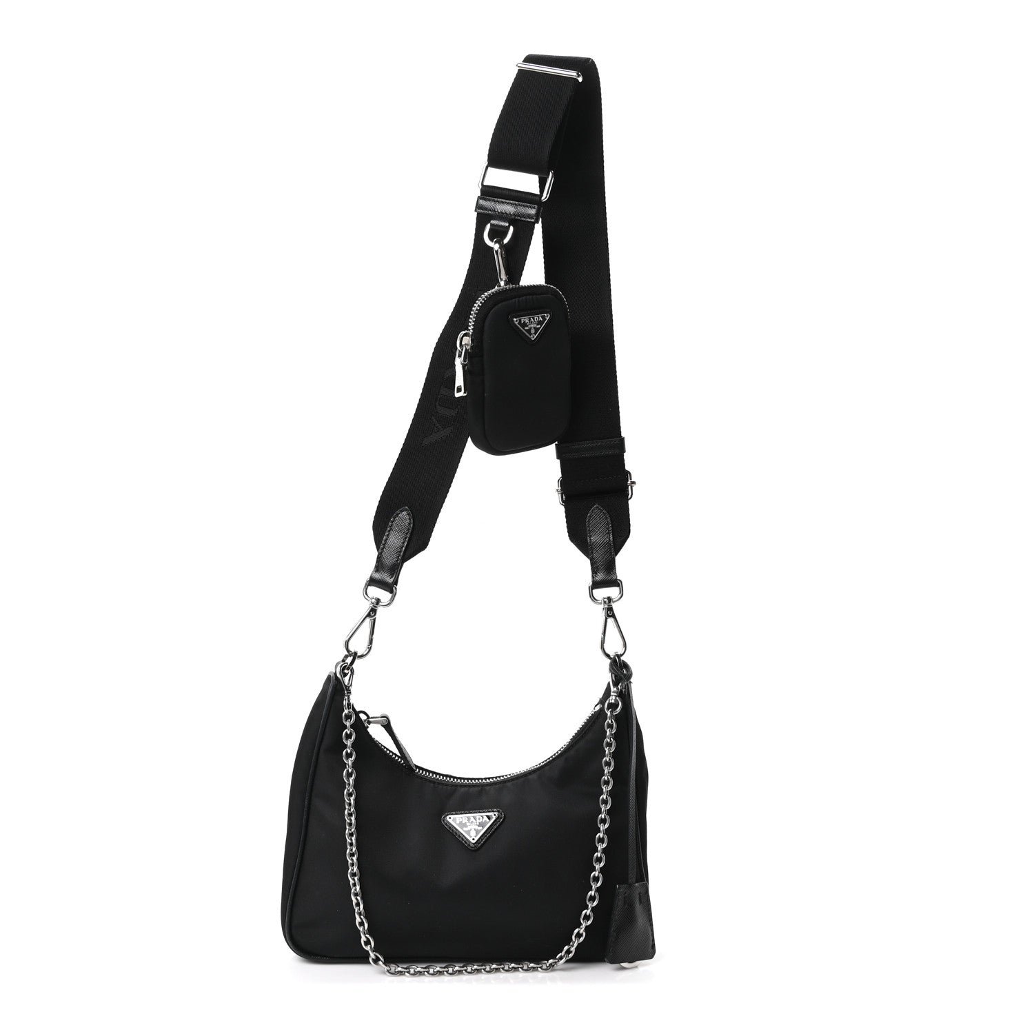 Prada Nylon Re-Edition 2005 Shoulder Bag Black