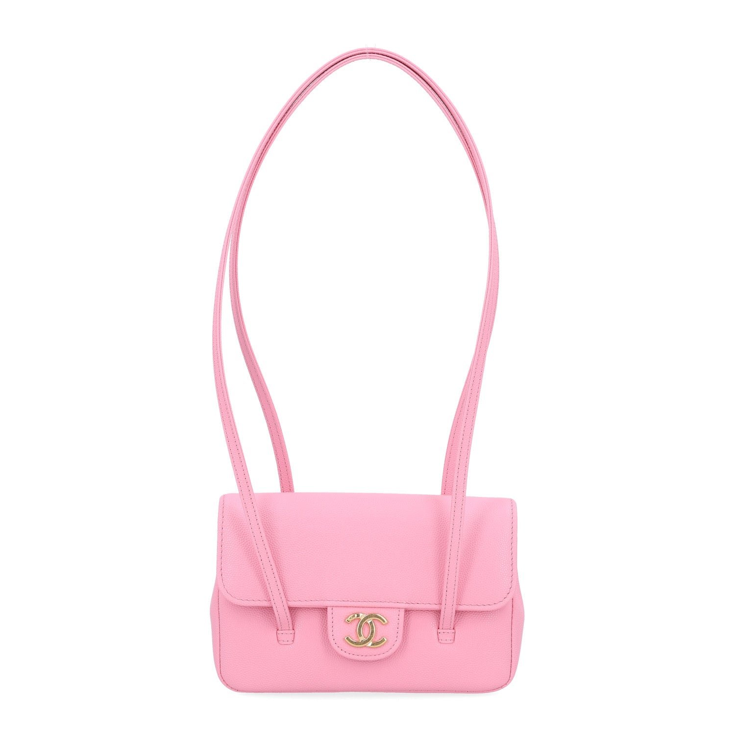 Chanel Shiny Caviar Mini Preppy Coco Shoulder Bag Rose