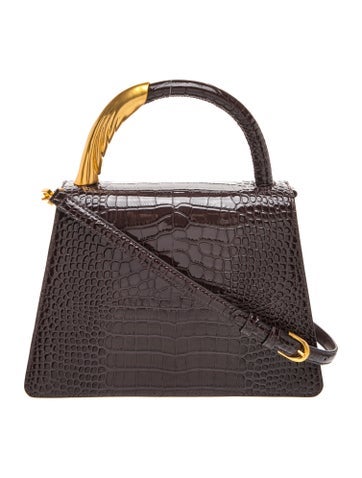 Embossed Leather Top Handle Bag w/ Tags