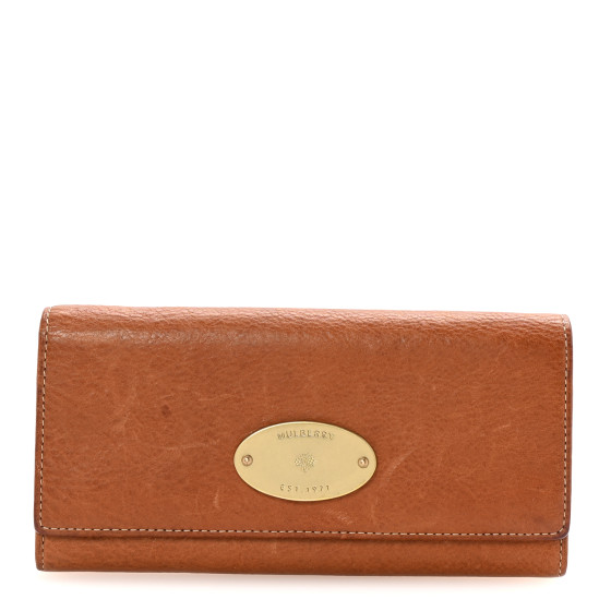 Mulberry Natural Vegetable Tanned Continental Wallet Oak