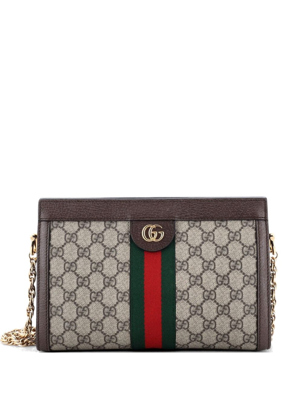 Ophidia Chain Shoulder Bag GG Coated Canvas Small crossbody bag