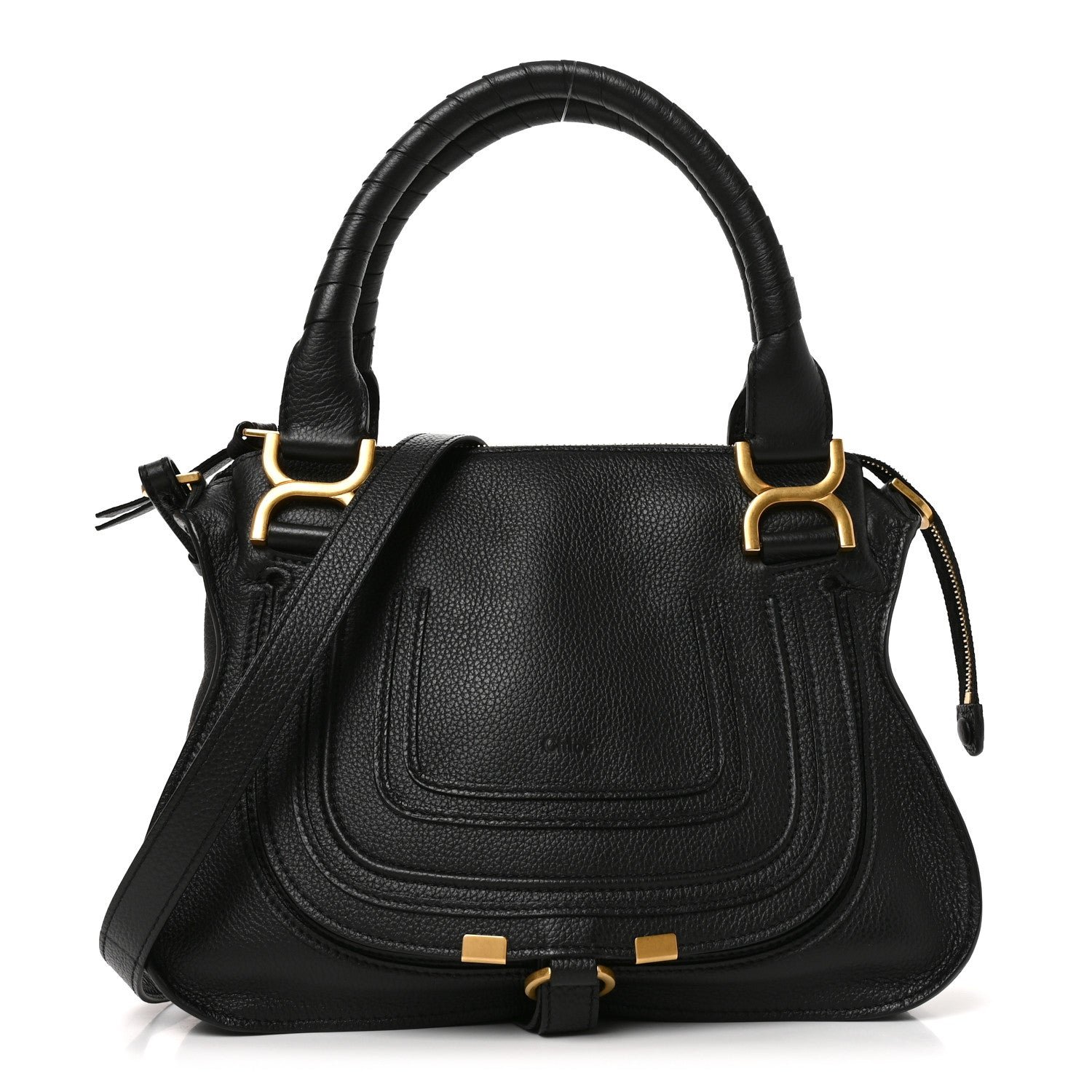 Chloe Calfskin Small Marcie Satchel Black