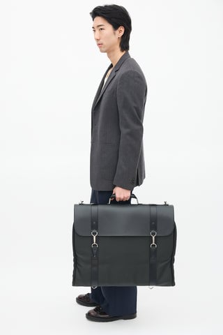 Leather & Nylon Gibeciere Garment Bag