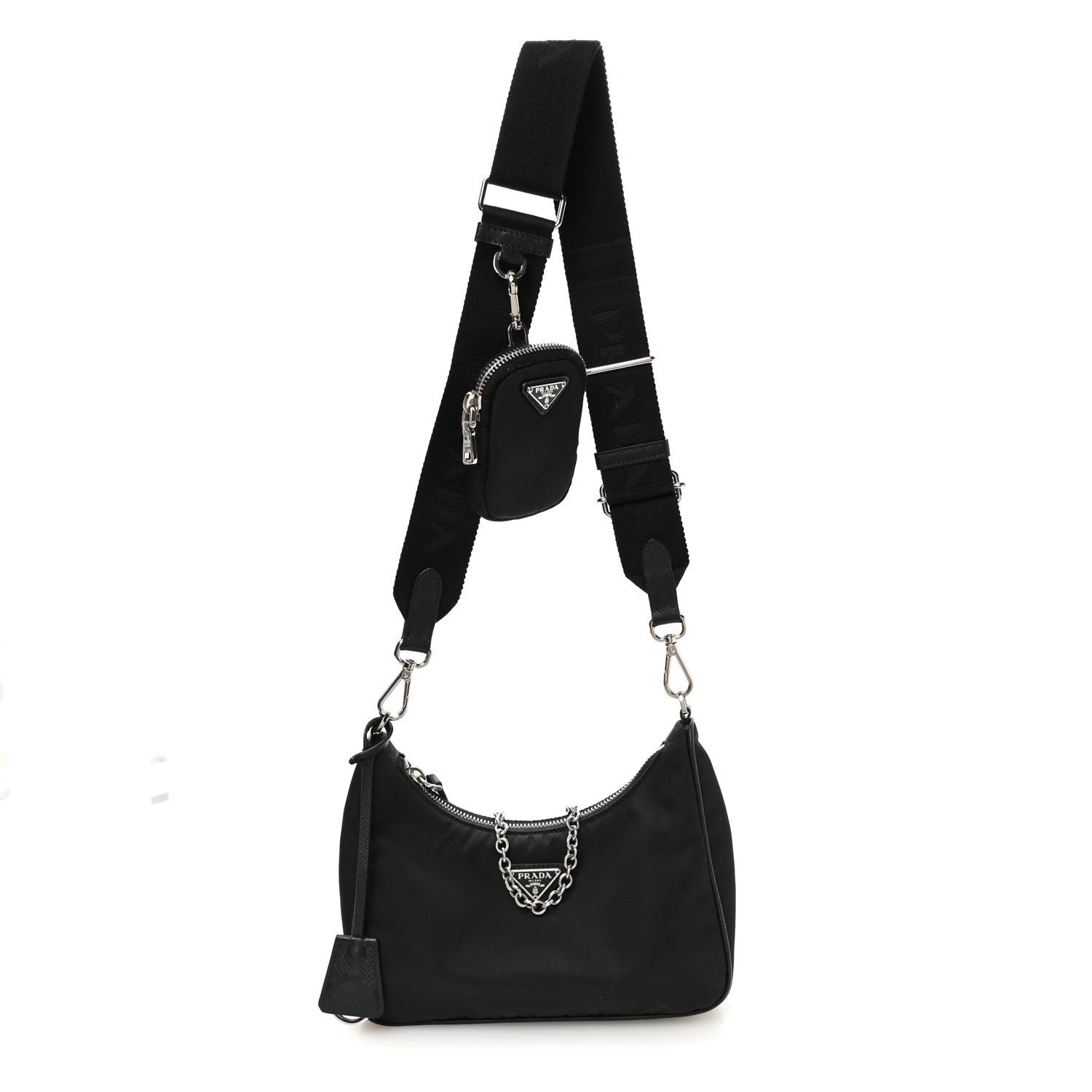 Prada Nylon Re-Edition 2005 Shoulder Bag Black