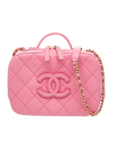 Small Quilted Top Handle Vanity Case