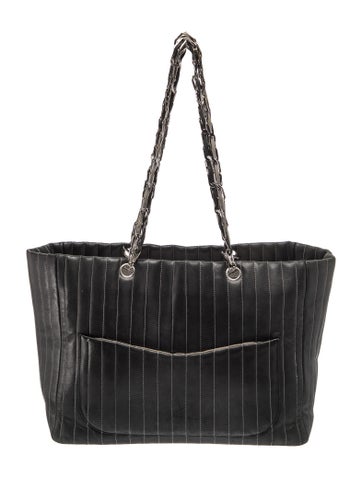 Large Vertical Quilted Mademoiselle Tote Bag