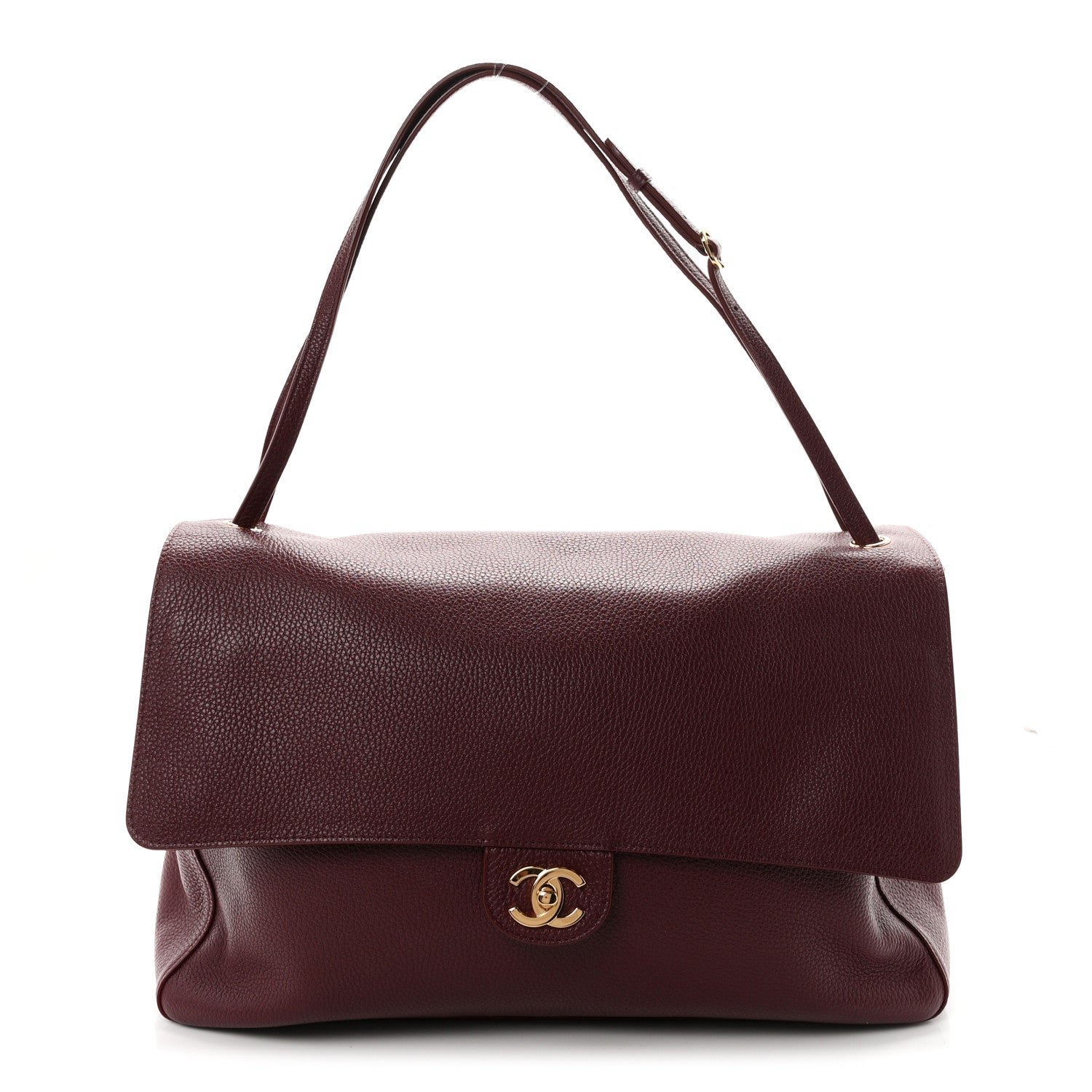 Chanel Grained Calfskin Souplissimo Maxi Flap Burgundy