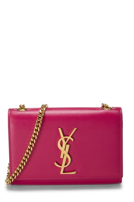 Pink Grained Calfskin Kate Mini