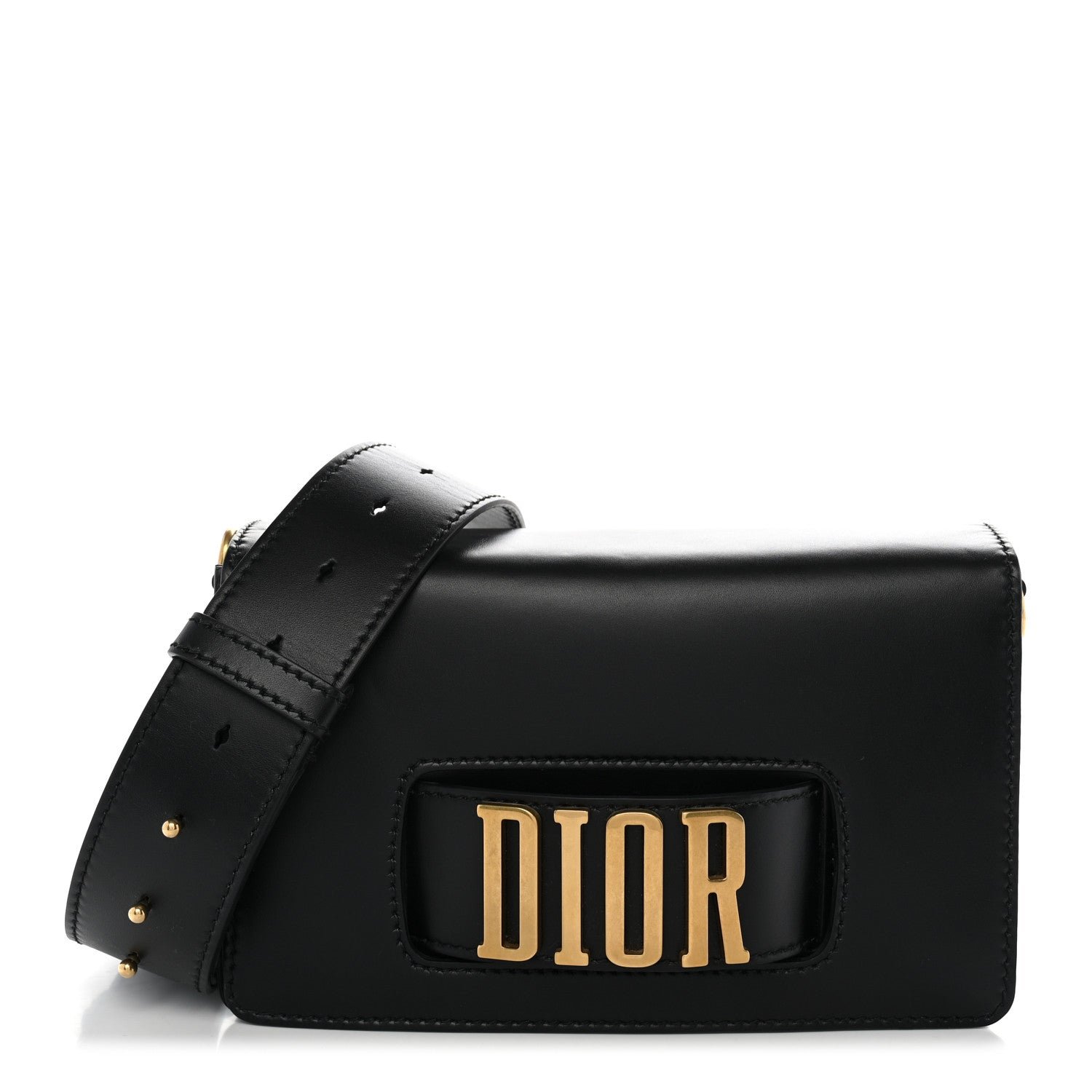 Christian Dior Smooth Calfskin Dio(r)evolution Flap Bag Black