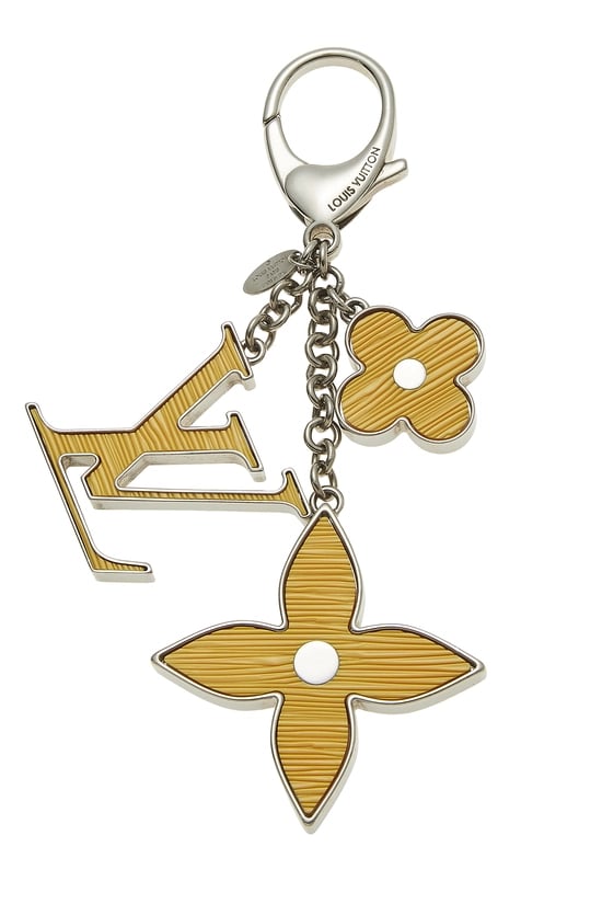 Yellow & Silver Fleur d'Epi Bag Charm