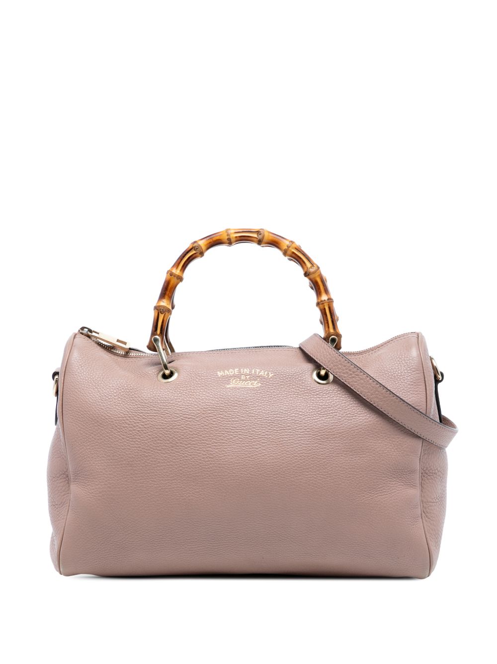 2016-2025 Medium Calfskin Bamboo Shopper Boston Bag satchel