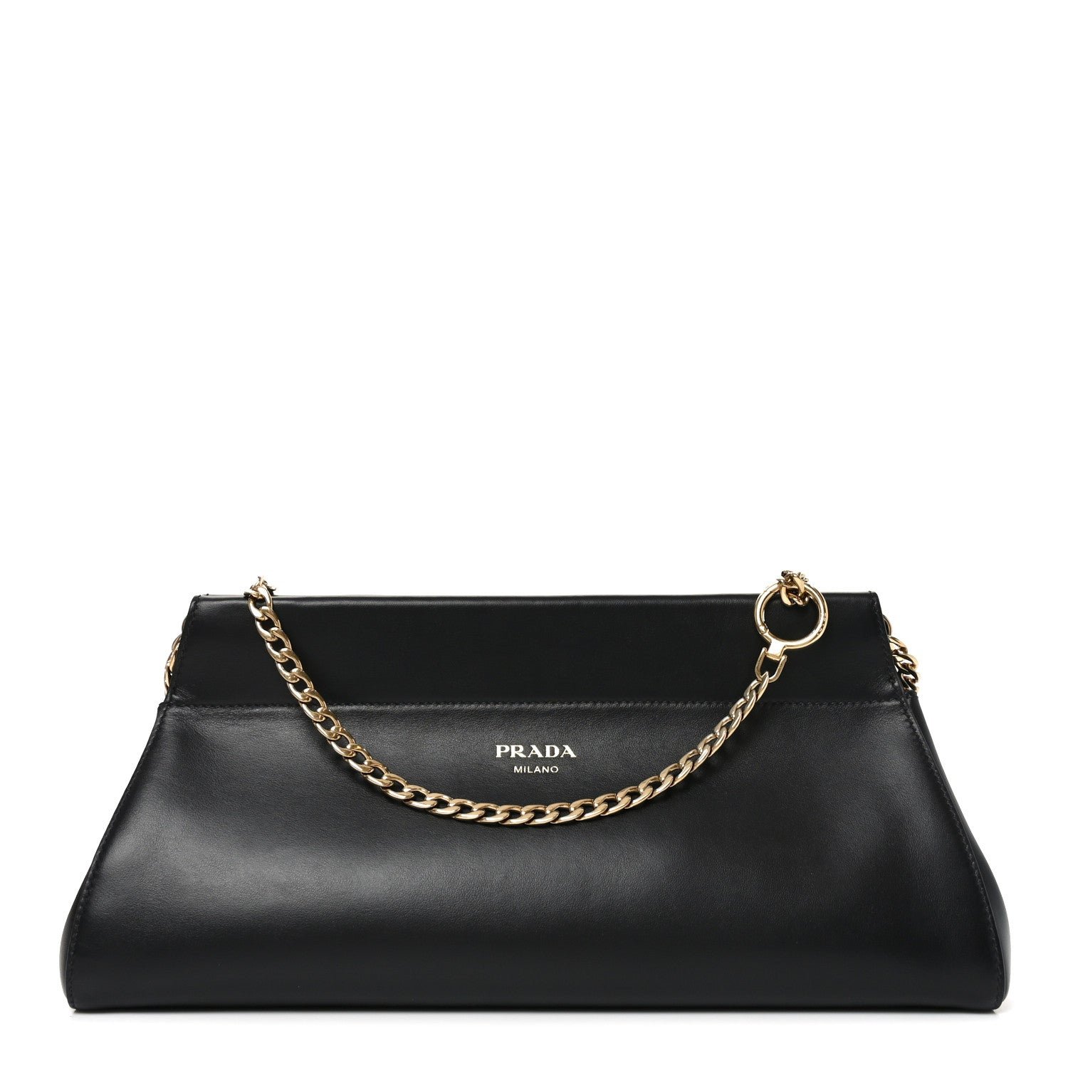 Prada Calfskin Medium Enchaine Bag Black