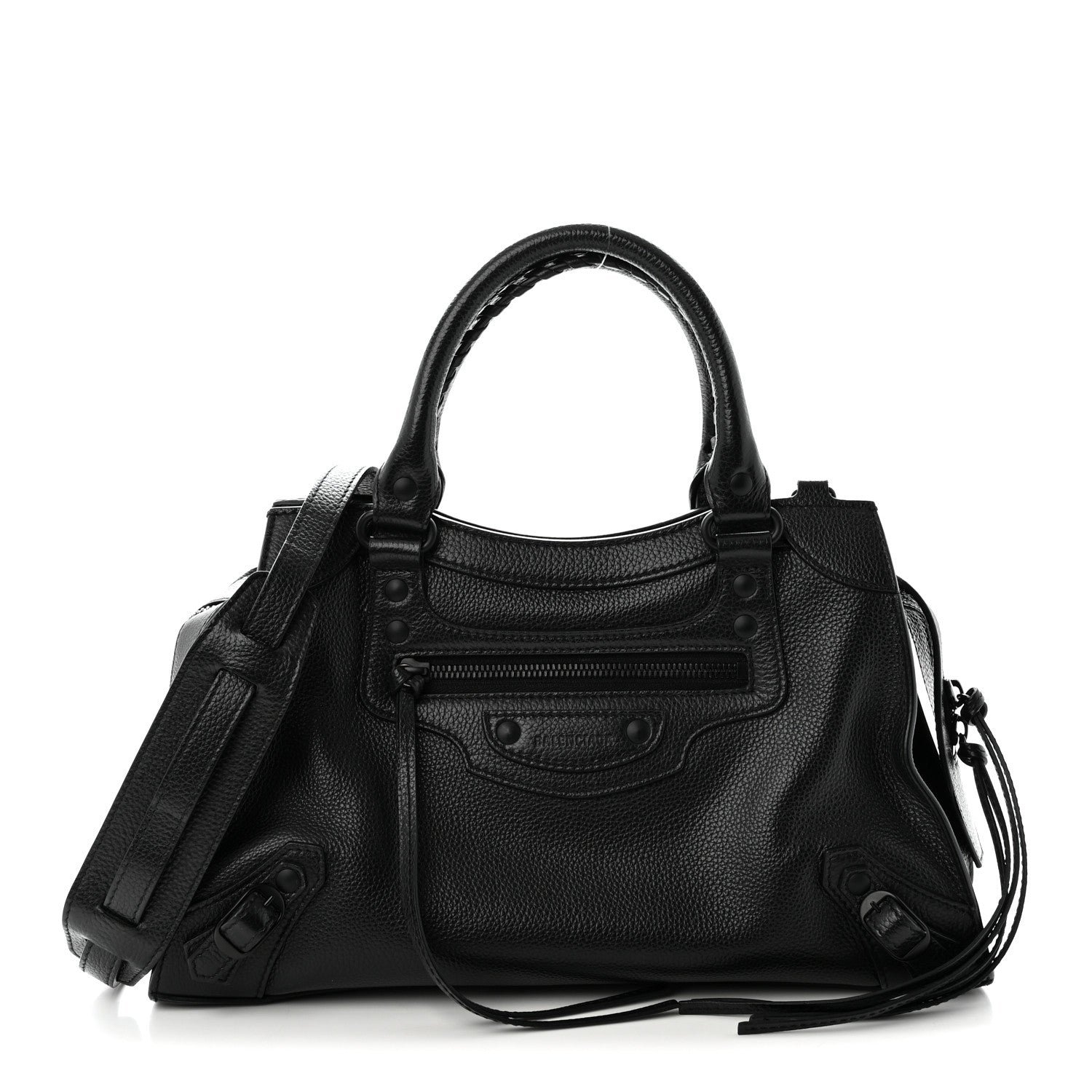 Balenciaga Grained Calfskin Neo Classic Black Hardware S City Black