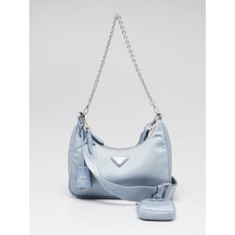 Prada Light Blue Tessuto Nylon 2005 Re-Edition Shoulder Bag 1BH204
