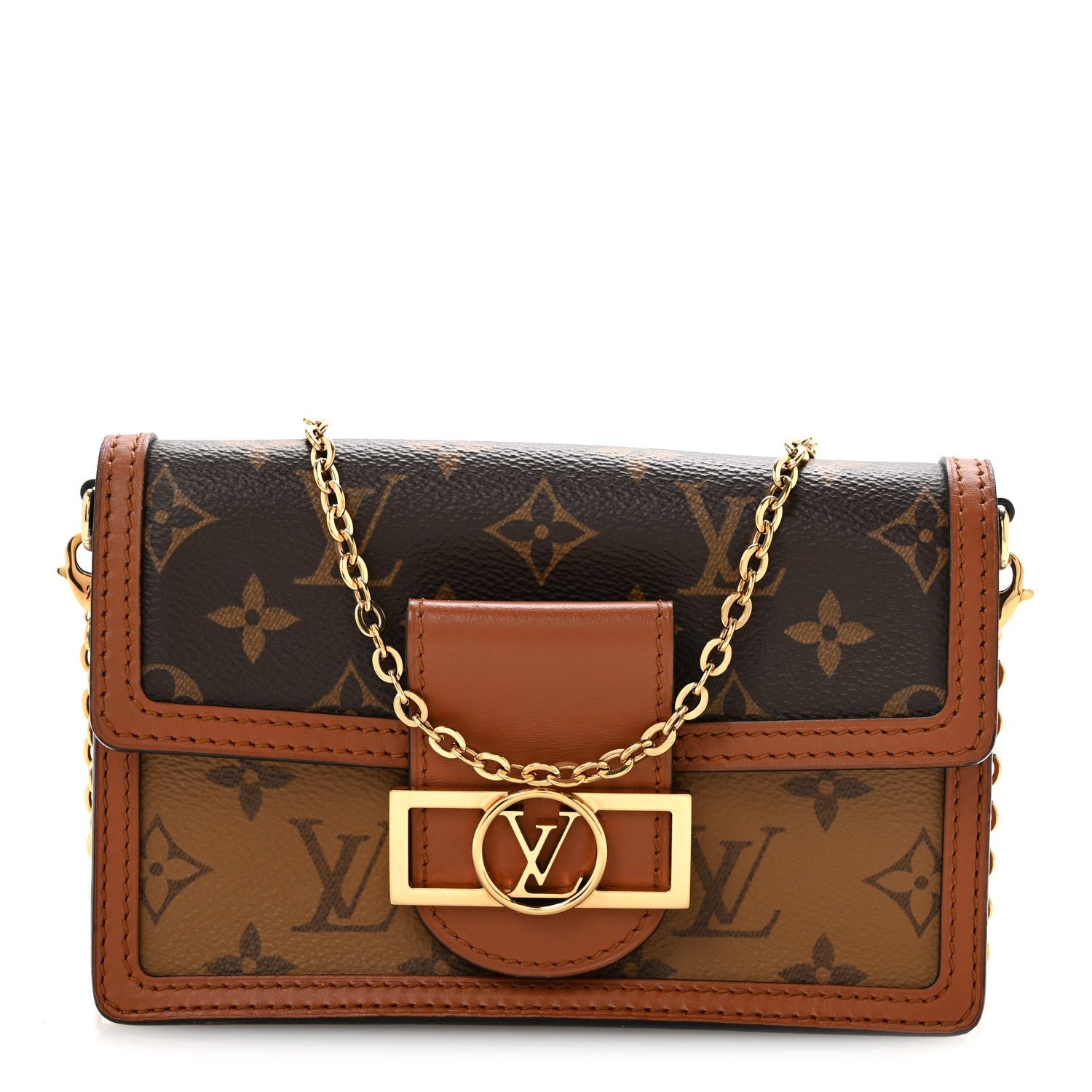 Louis Vuitton Reverse Monogram Dauphine Chain Wallet