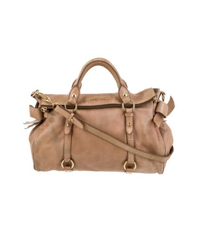 Miu Miu Miu Leather Top Handle Bag