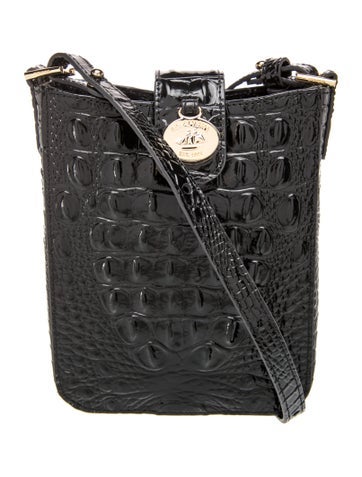 Brahmin Embossed Leather Bucket Bag