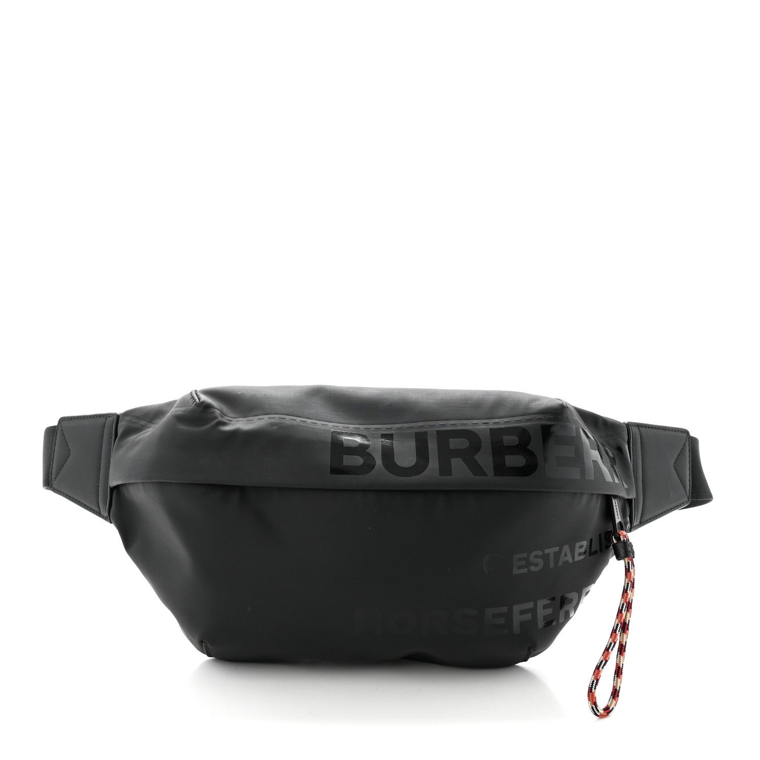 Burberry Econyl Horseferry Print Sonny Bum Bag Black