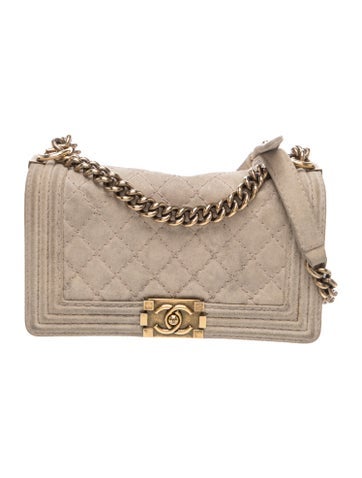 Medium Suede Boy Bag