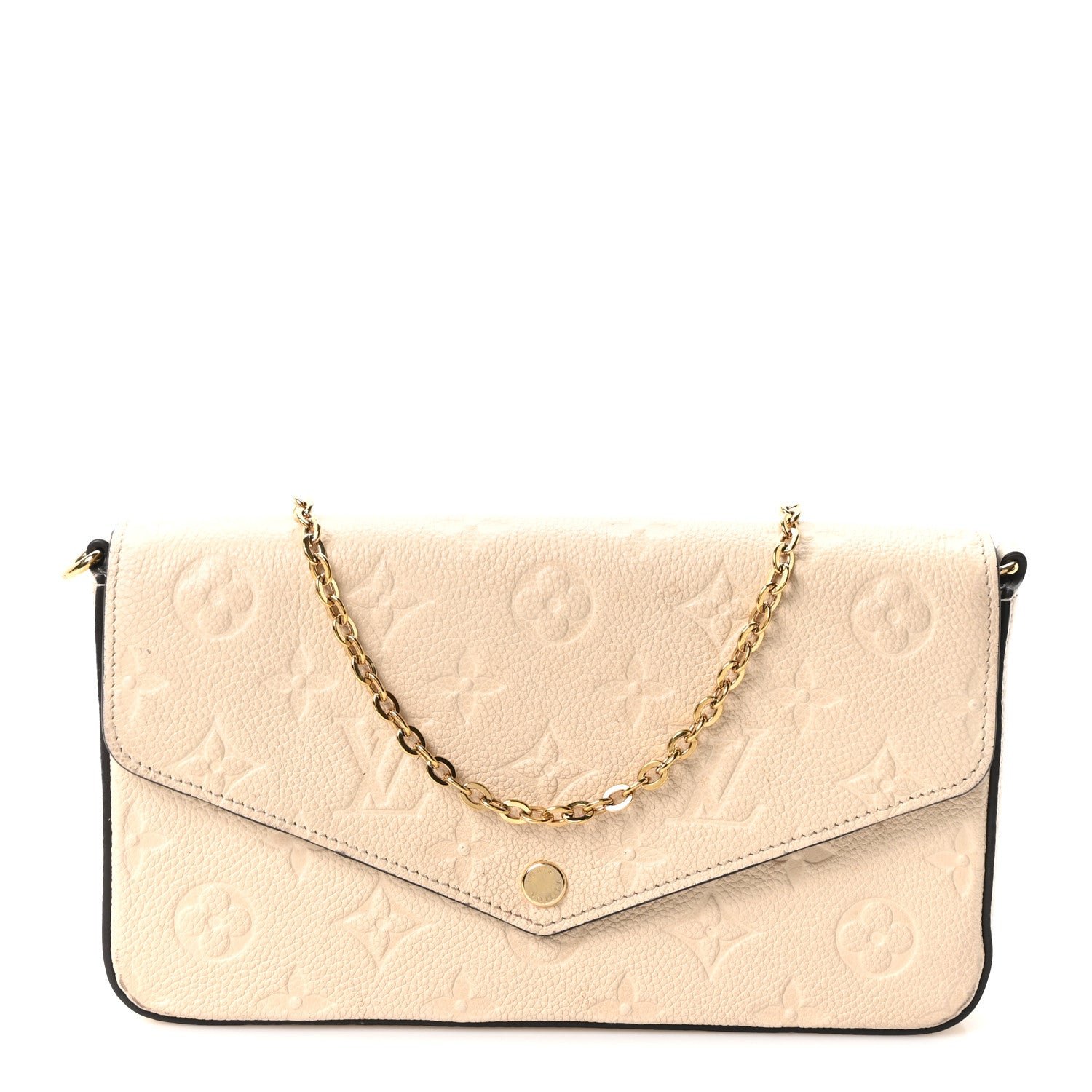 Louis Vuitton Louis Vuitton Empreinte Pochette Felicie Chain Wallet Cream