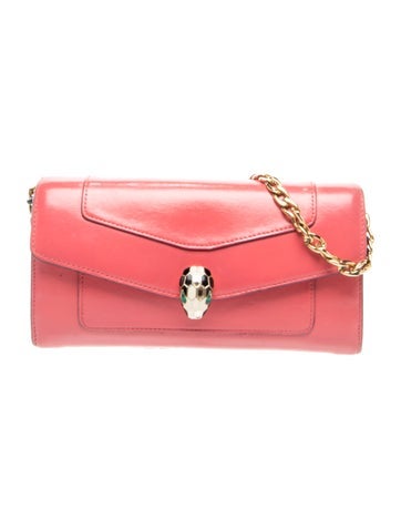 Leather Serpenti Forever Chain Clutch