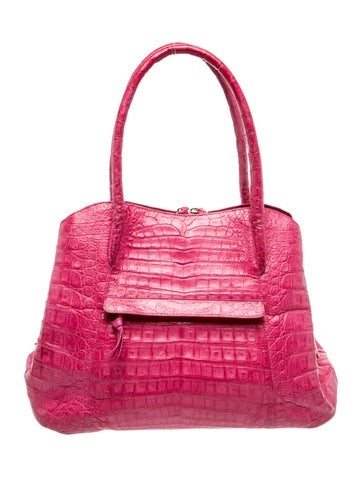 Crocodile Top Handle Bag