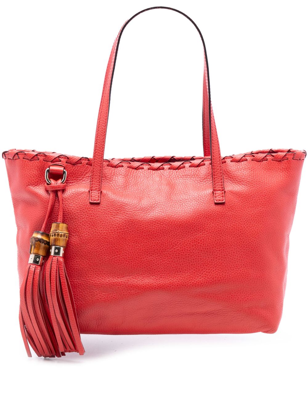 2015-2026 Leather Bamboo Tassel tote bag