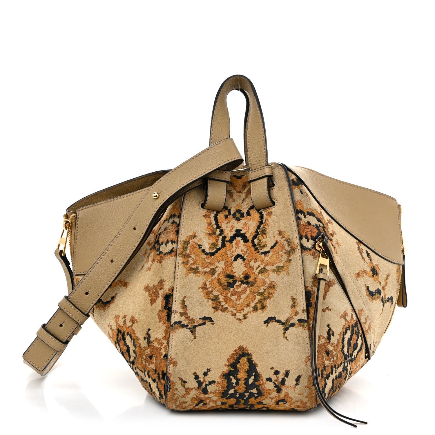 Loewe Loewe Suede Tapestry Small Hammock Shoulder Bag Multicolor