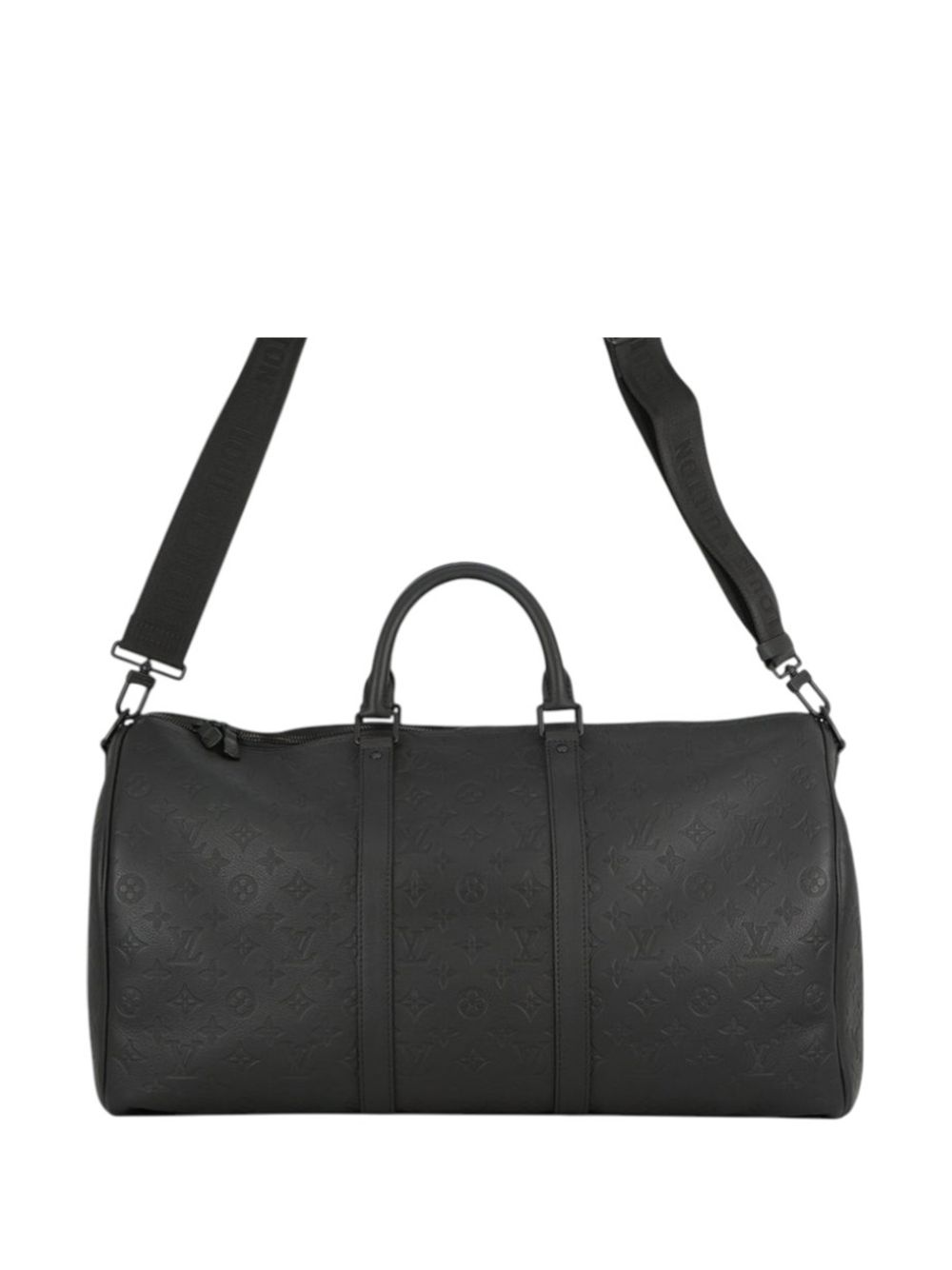 Louis Vuitton 2010-2026 Monogram Shadow Keepall Bandouliere 50 travel bag