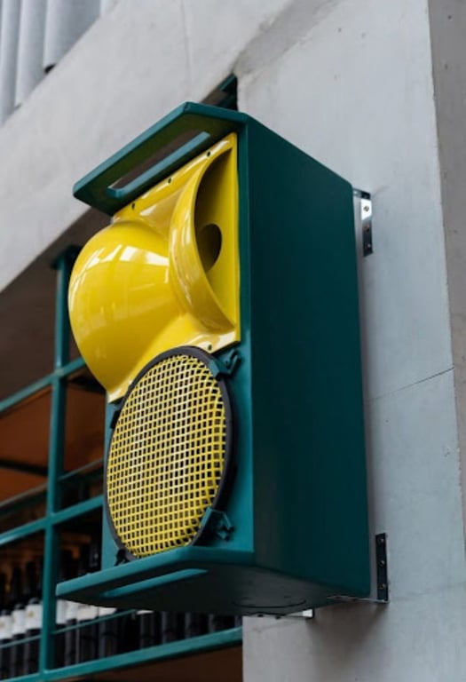 Technical drawing of a speaker from reference