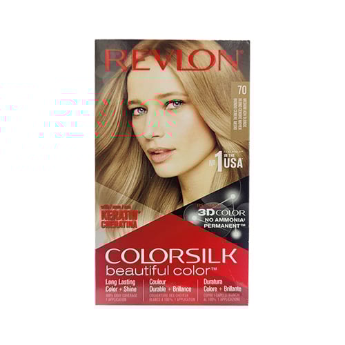 Revlon ColorSilk Beautiful 3D Hair Color - 70 Medium Ash Blonde  •