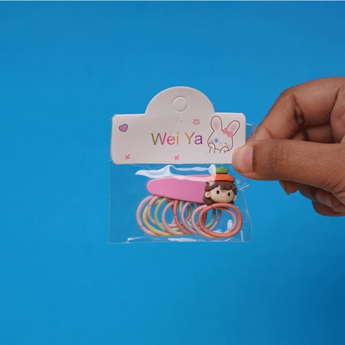 Girls Mini Hair Clip & Band Set - Pink
