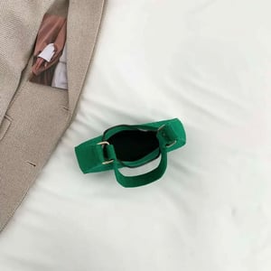 Felt Stone Pattern Underarm Bag - Green