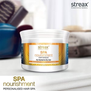 Streax Professional Spa Nourishment Hair Masque for Normal To Dry Hair 500g •