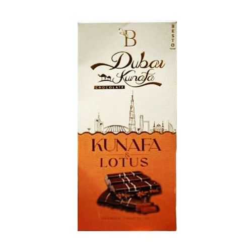 Besto Dubai kunafa Lotus Premium Chocolate 100g  •
