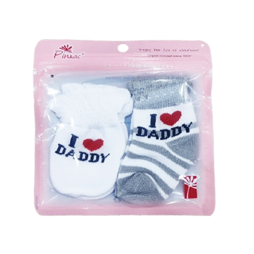 Kids Hand Gloves And Shocks Set - I Love Daddy