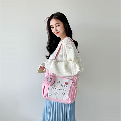 Hello Kitty Shoulder Bag With Coin Pouch - Pink