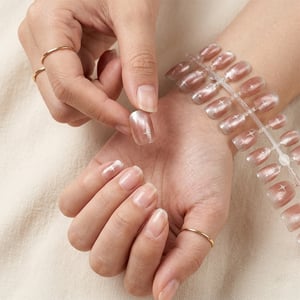 Premium False Nails 30pcs - Sparkle Pinky