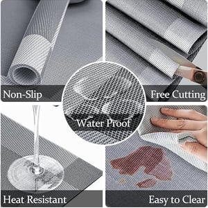 Placemats with Table Runner Set - Silver