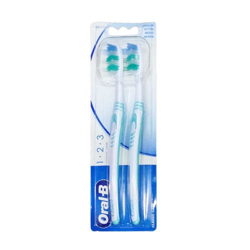 Oral-B 123 Classic Care Toothbrush 2pcs - Teal Green