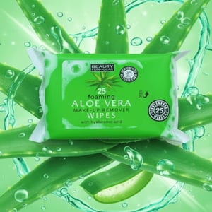 Beauty Formulas Foaming AloeVera Makeup Remover 25 Wipes •
