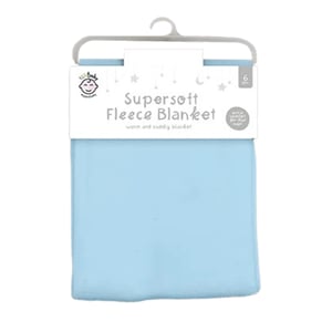 123 Baby Supersoft Fleece Blanket - Baby Blue 6m+