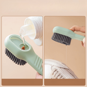 Shoe Cleaning Brush With Liquid Dispenser - Grayish Olive