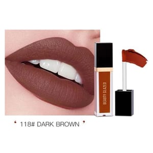 Beauty Glazed Matte Liquid Lipstick - 118 Dark Brown