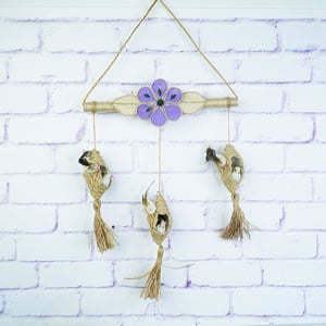 Wall Hanging Hand Craft Jute Nest - Lavender