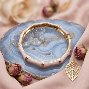Enamel Bamboo Design Bangle Bracelet