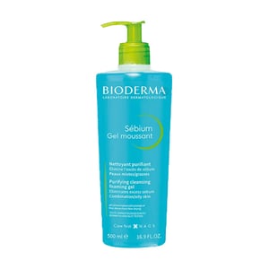 Bioderma Sebium Gel Moussant Purifying Cleansing Foaming Gel for Combination to Oil Skin 500ml •